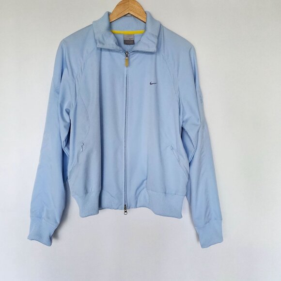 Nike Full-Zip Jacket Size XL Light Blue Chest Swoop Preppy Athletic Athleisure - Picture 15 of 15